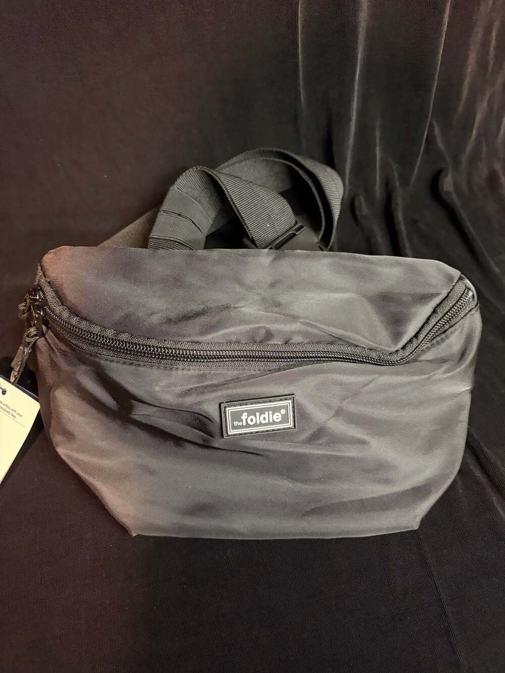 The Foldie Anti-Theft Foldable Crossbody Bag Waist Pack Belt Bag Black